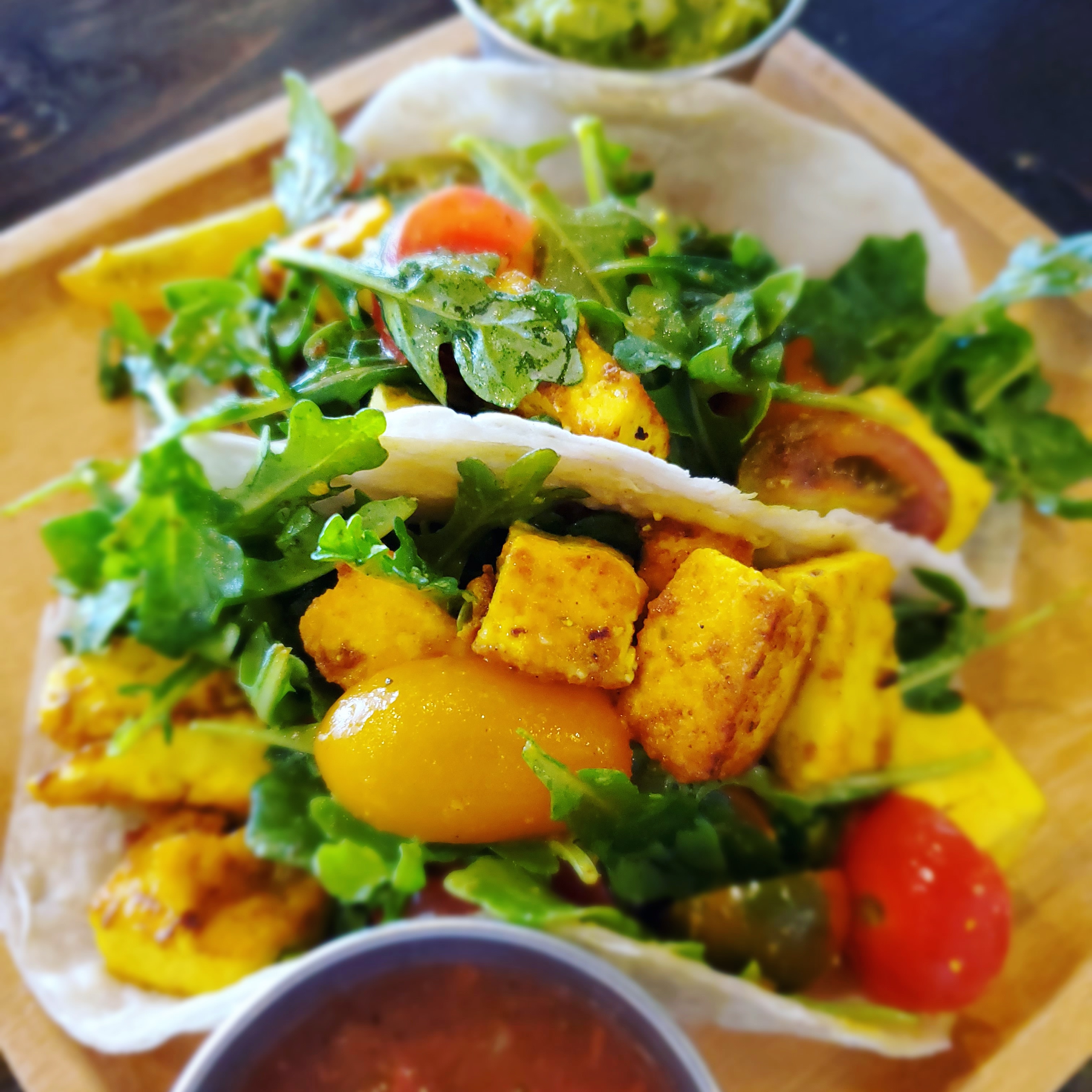 Order Vegan Aioli Tacos food online from Jumpin Java store, Studio City on bringmethat.com