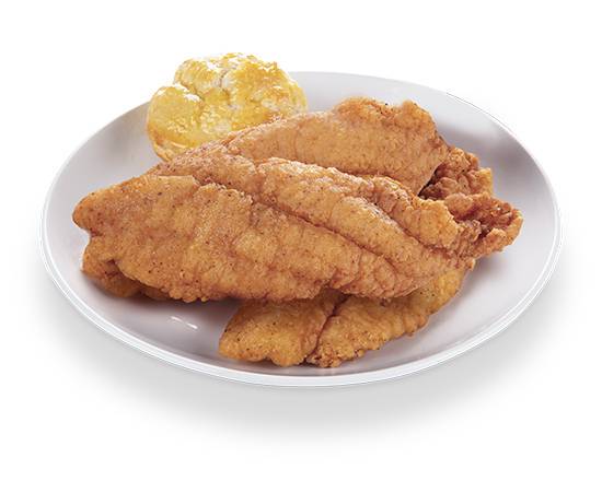 Order 3 Pieces Fish and Biscuit food online from Krispy Krunchy Chicken store, Snoqualmie on bringmethat.com