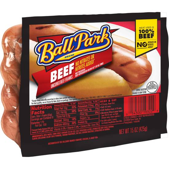 Order Ball Park Beef Hot Dogs, 8 CT food online from Cvs store, SARATOGA on bringmethat.com