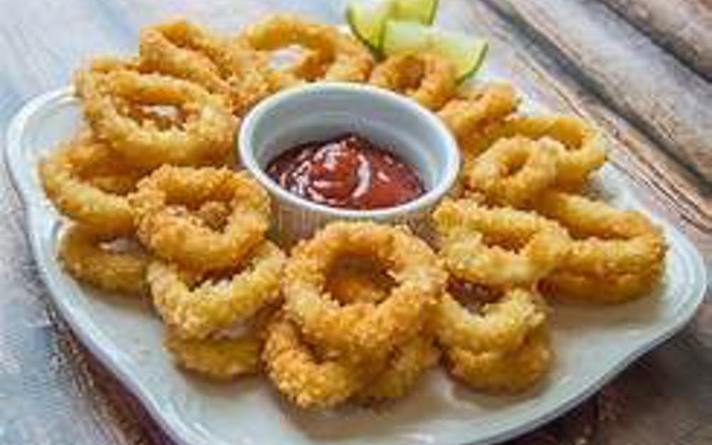 Order Fried Calamari - Appetizer food online from Pino's Pizzeria store, Easton on bringmethat.com