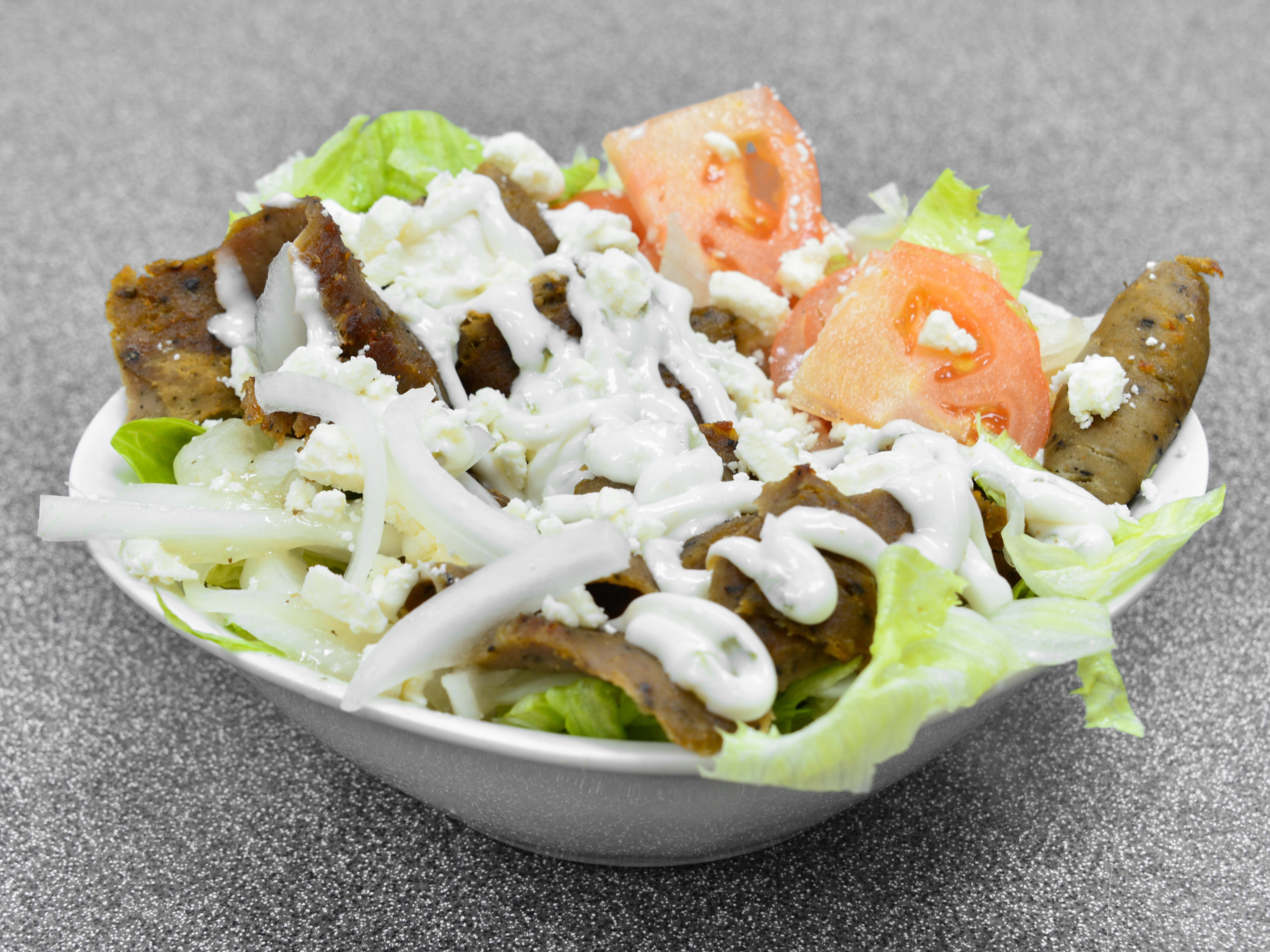Order Delicious Greek Gyro Salad food online from Ali Sunoco Home Of The Delicious Gyro And Chicago Corned Beef Reuben store, Amherst on bringmethat.com