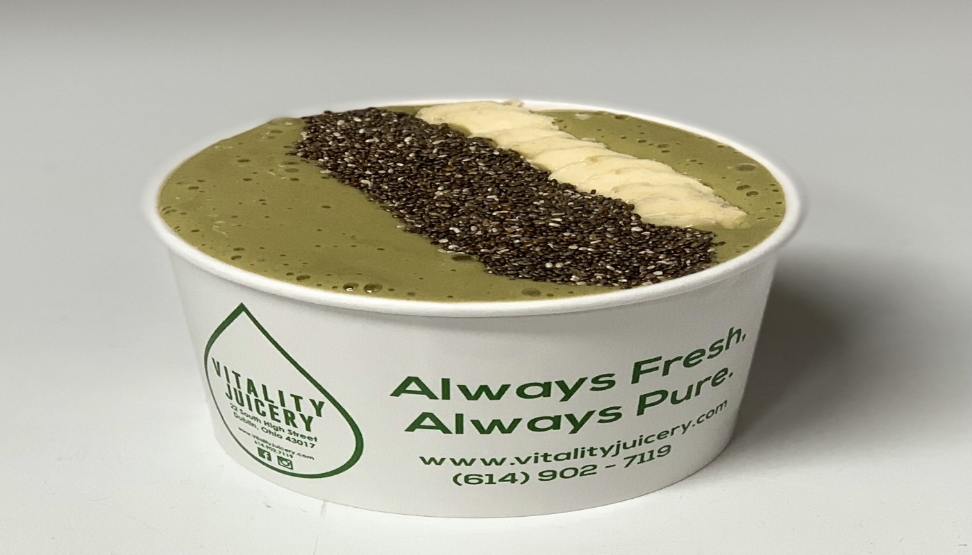 Order GREEN TEA COOLER SMOOTHIE BOWL food online from Vitality Juicery store, Dublin on bringmethat.com