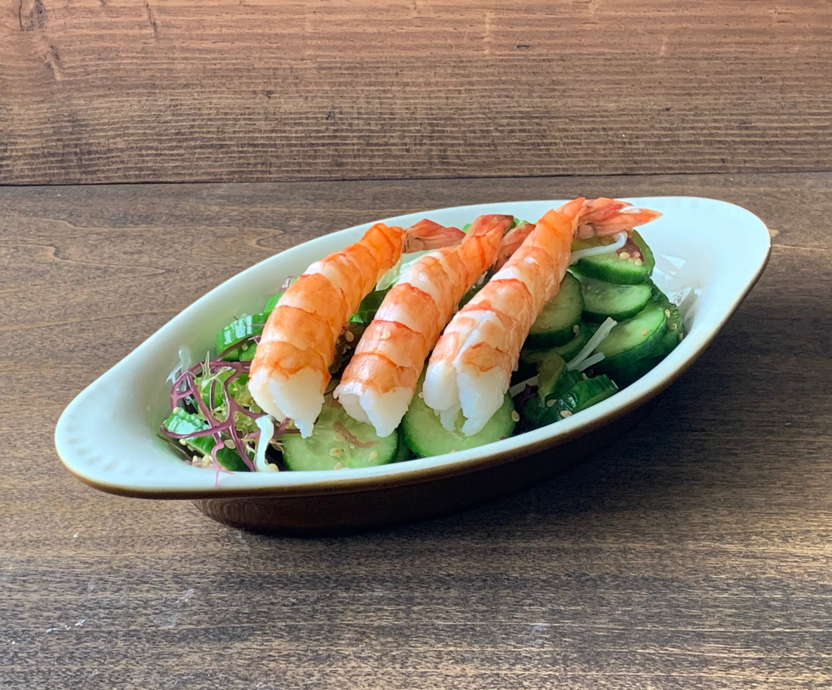 Order Ebi Sunomono  food online from Minato Sushi store, Lake Forest on bringmethat.com