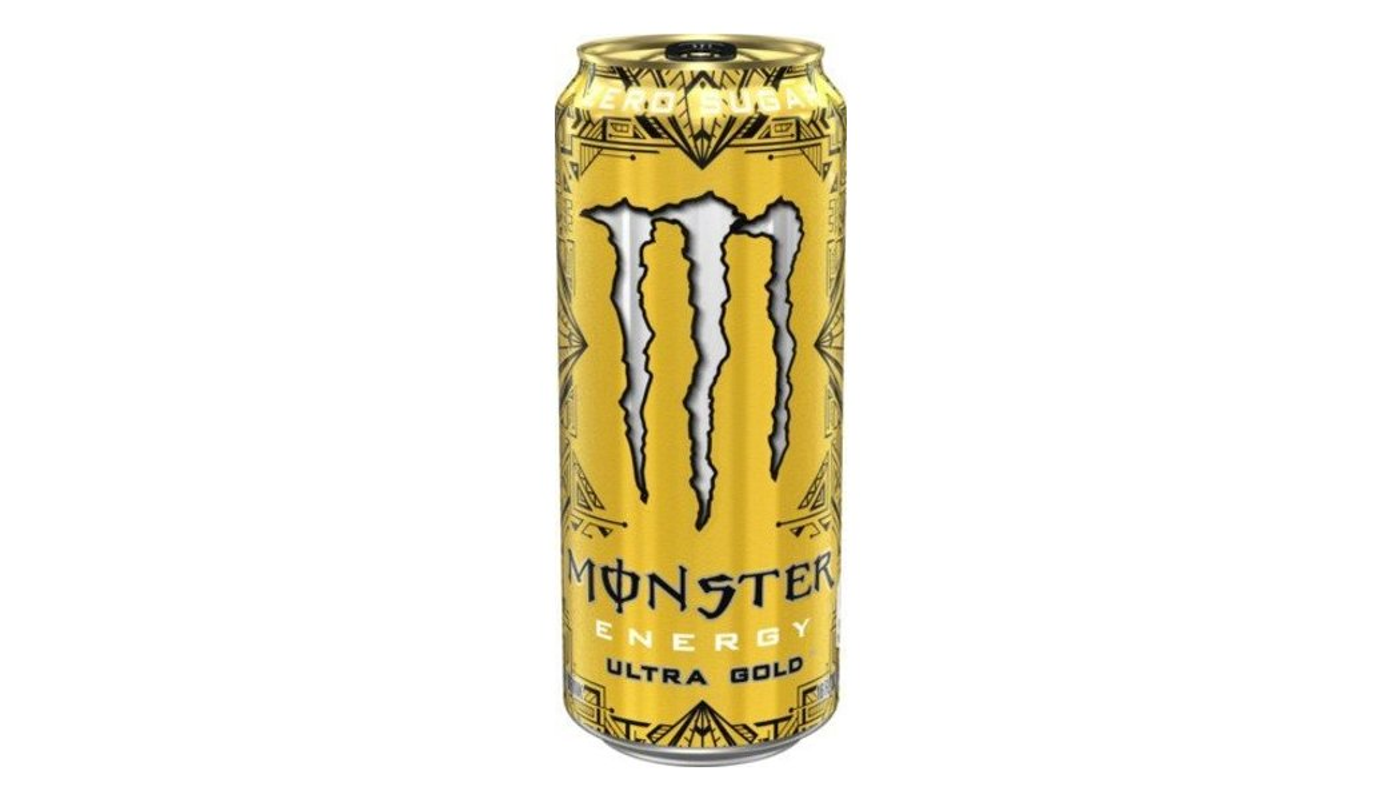 Order Monster Ultra Gold Energy Drink 16oz Can food online from Plaza Market store, Baldwin Park on bringmethat.com