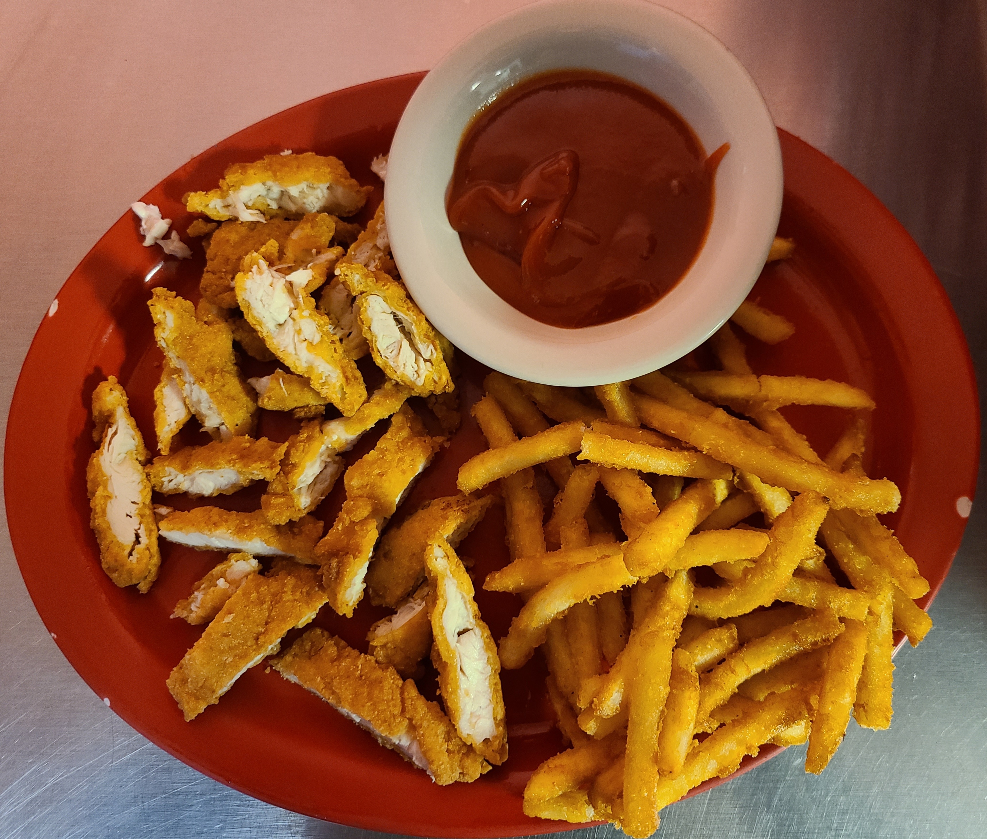 Order 12. Kids Chicken Strips and Fries  food online from El Mariachi Mexican Restaurant Beech Grove store, Beech Grove on bringmethat.com