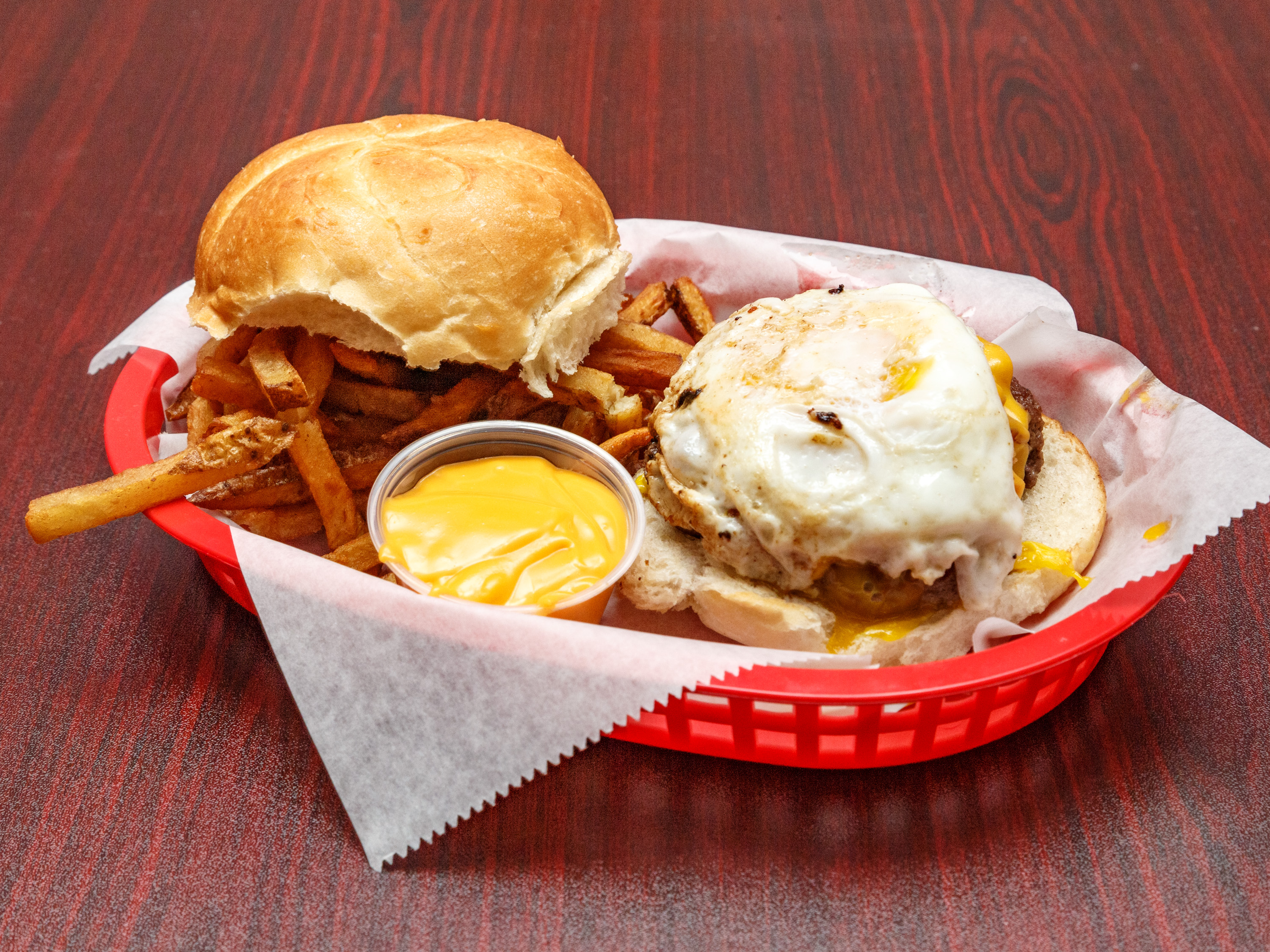 Order Breakfast Burger food online from Bulldawg Burgers store, Pittsburgh on bringmethat.com