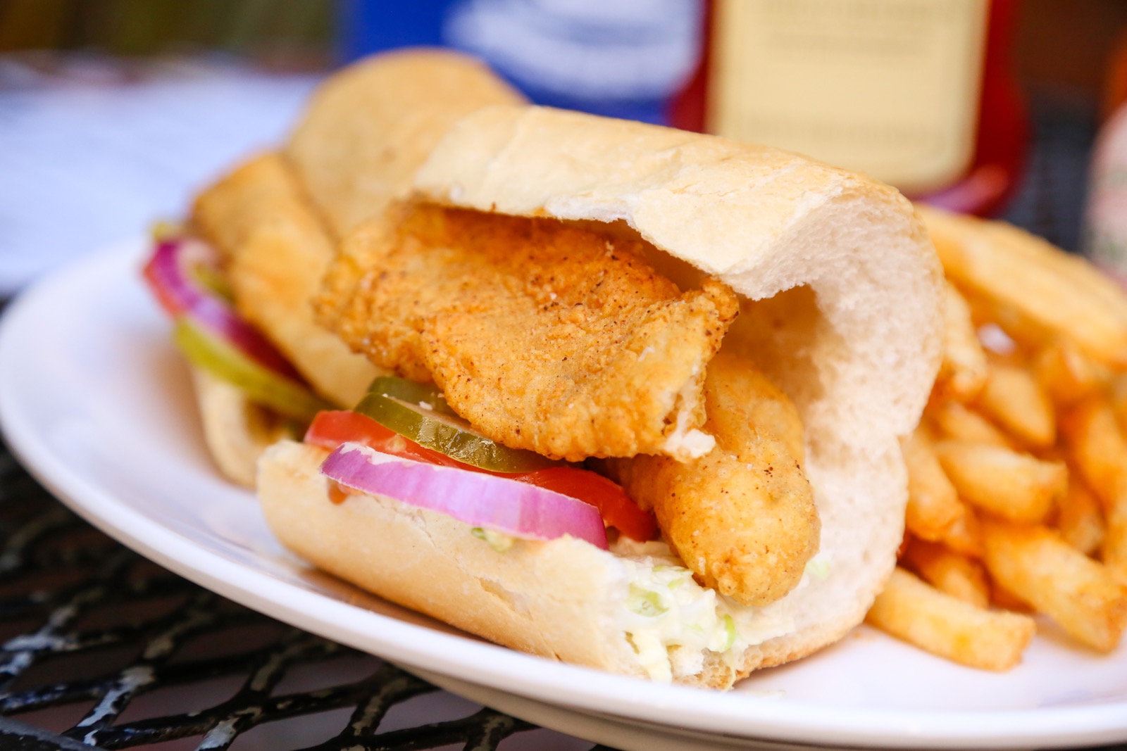 Order Fried Fish Po'Boy food online from Mambo store, New Orleans on bringmethat.com