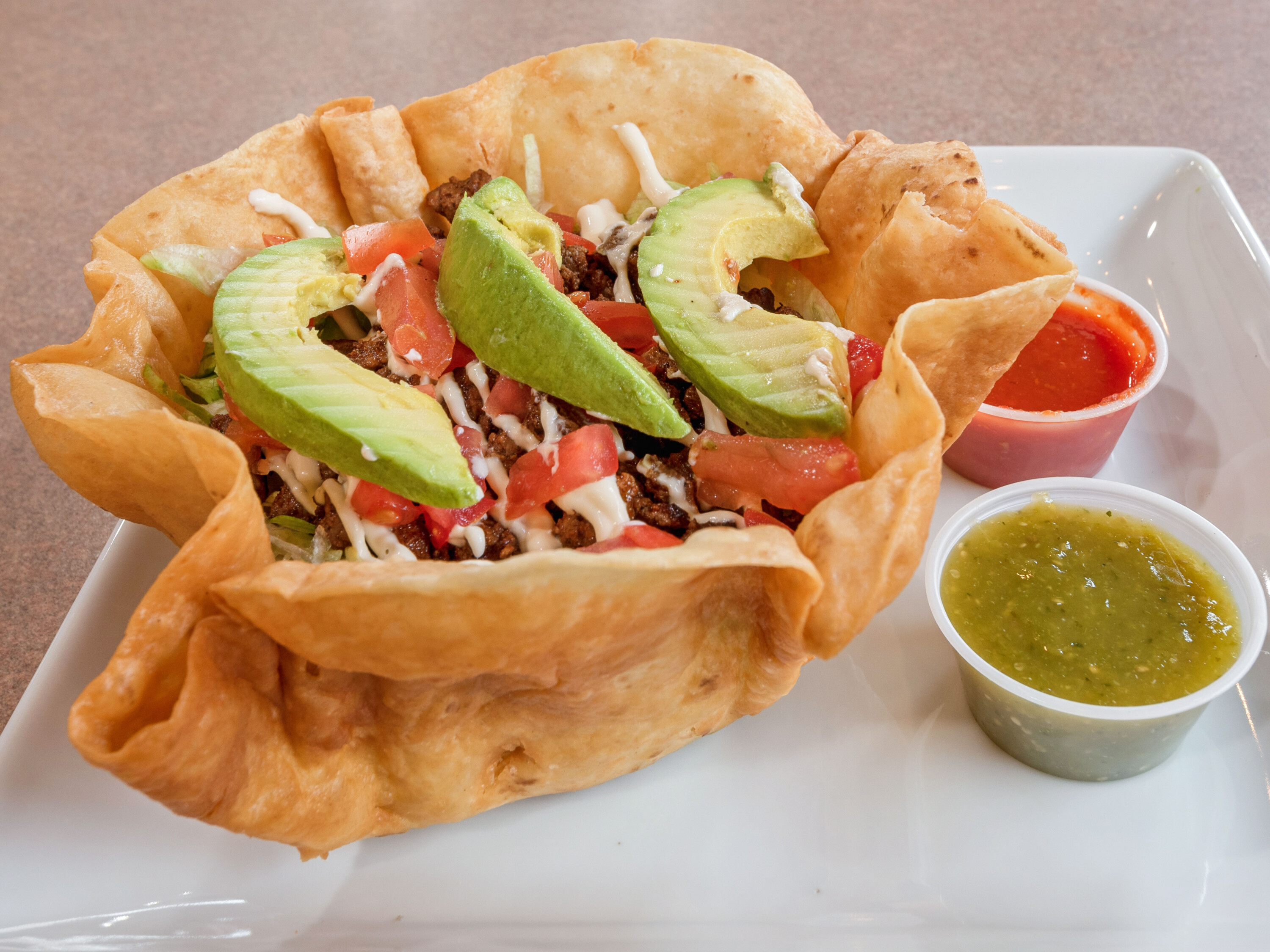 Order Taco Salad food online from R&R Taqueria store, Perry Hall on bringmethat.com