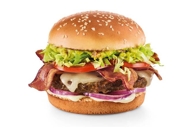Order Guacamole Bacon Burger food online from Red Robin, 497 store, Norton Shores on bringmethat.com