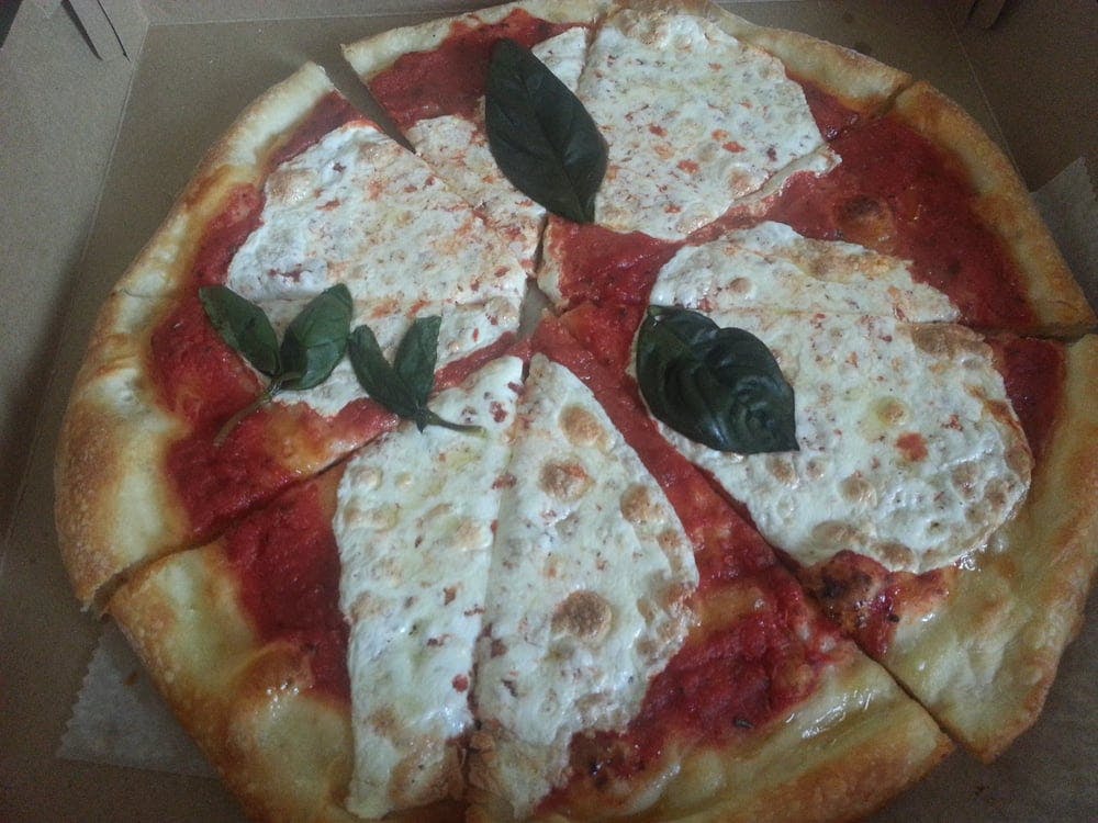 Order 23. Margherita Pizza with Fresh Mozzarella - Small 12" food online from Angelo's pizza and deli store, Long Island City on bringmethat.com