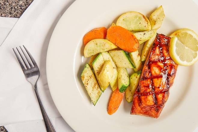 Order Grilled Salmon Teriyaki food online from The Bristol Bar & Grille store, Louisville-Jefferson County on bringmethat.com