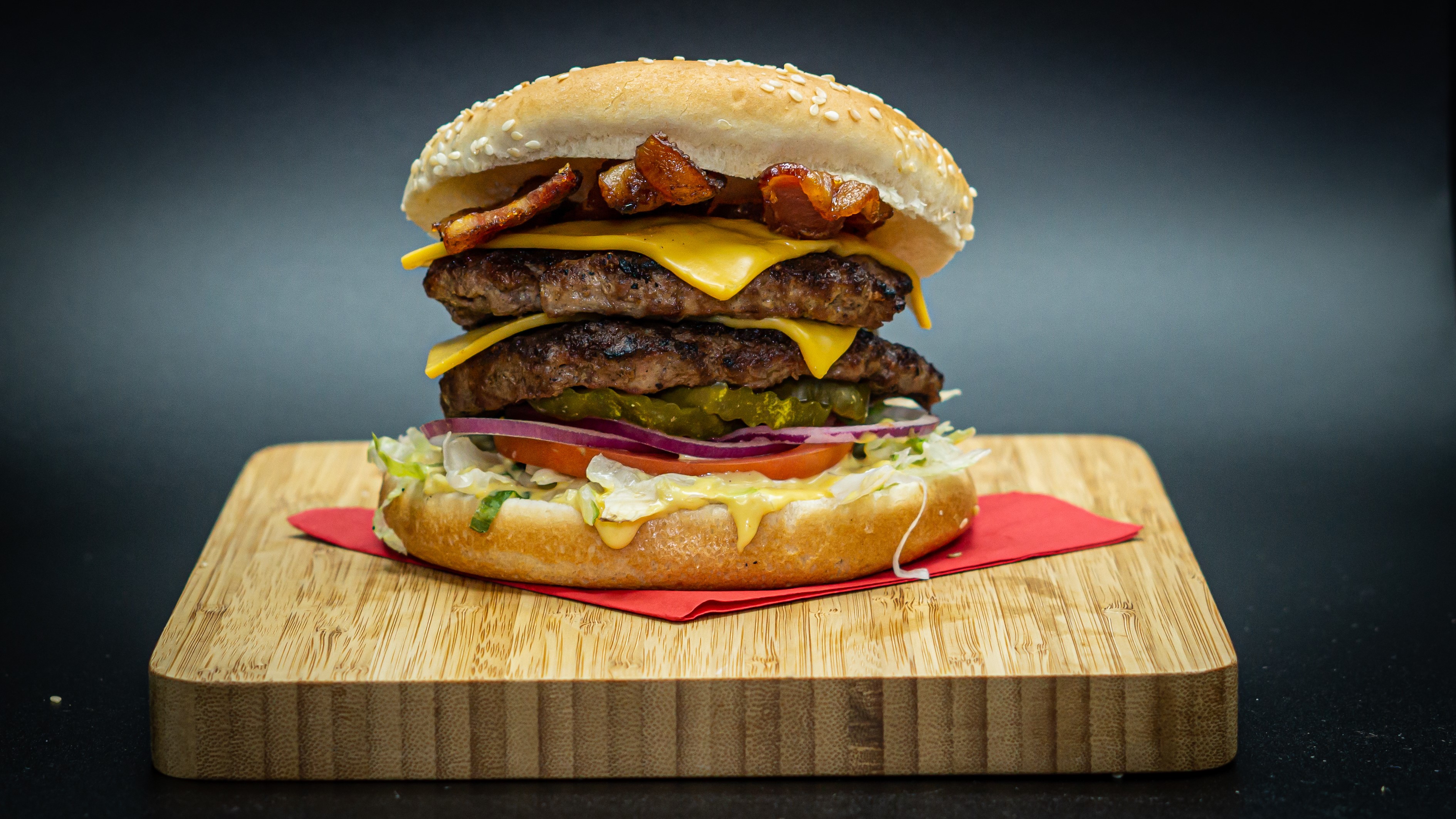 Order Double Bacon Cheeseburger food online from Best Burger store, North Canton on bringmethat.com
