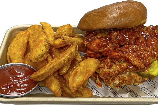 Order Spicy Nashville Chicken Sandwich  food online from Jongro Chicken store, Las Vegas on bringmethat.com