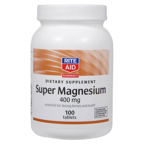 Order Rite Aid Super Magnesium Tablets 400mg (100 ct) food online from Rite Aid store, Palm Desert on bringmethat.com