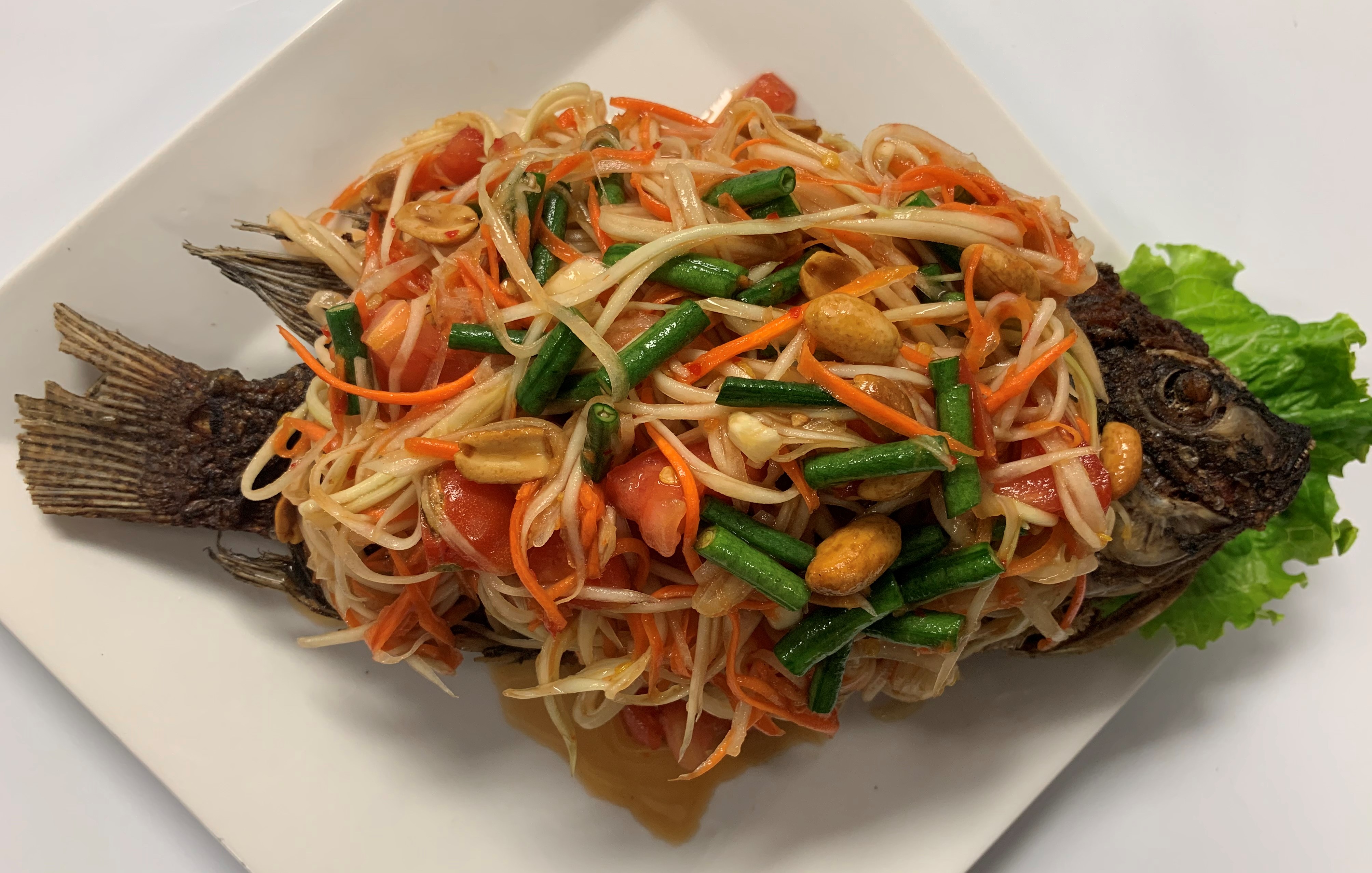 Order Fried whole Tilapia food online from i love pad thai store, Omaha on bringmethat.com