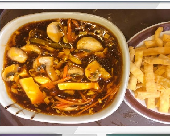 Order 29. Hot and Sour Soup food online from Red Apple Chinese Restaurant store, Waterloo on bringmethat.com