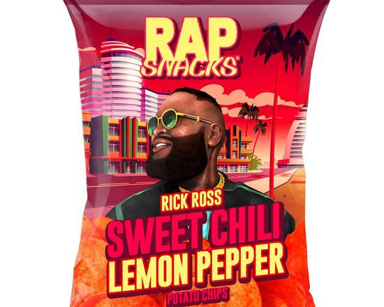 Order Rap Snacks Rick Ross Sweet Chili Lemon Pepper Potato Chips (2.5 oz) food online from Urban Value Corner Store store, Dallas on bringmethat.com