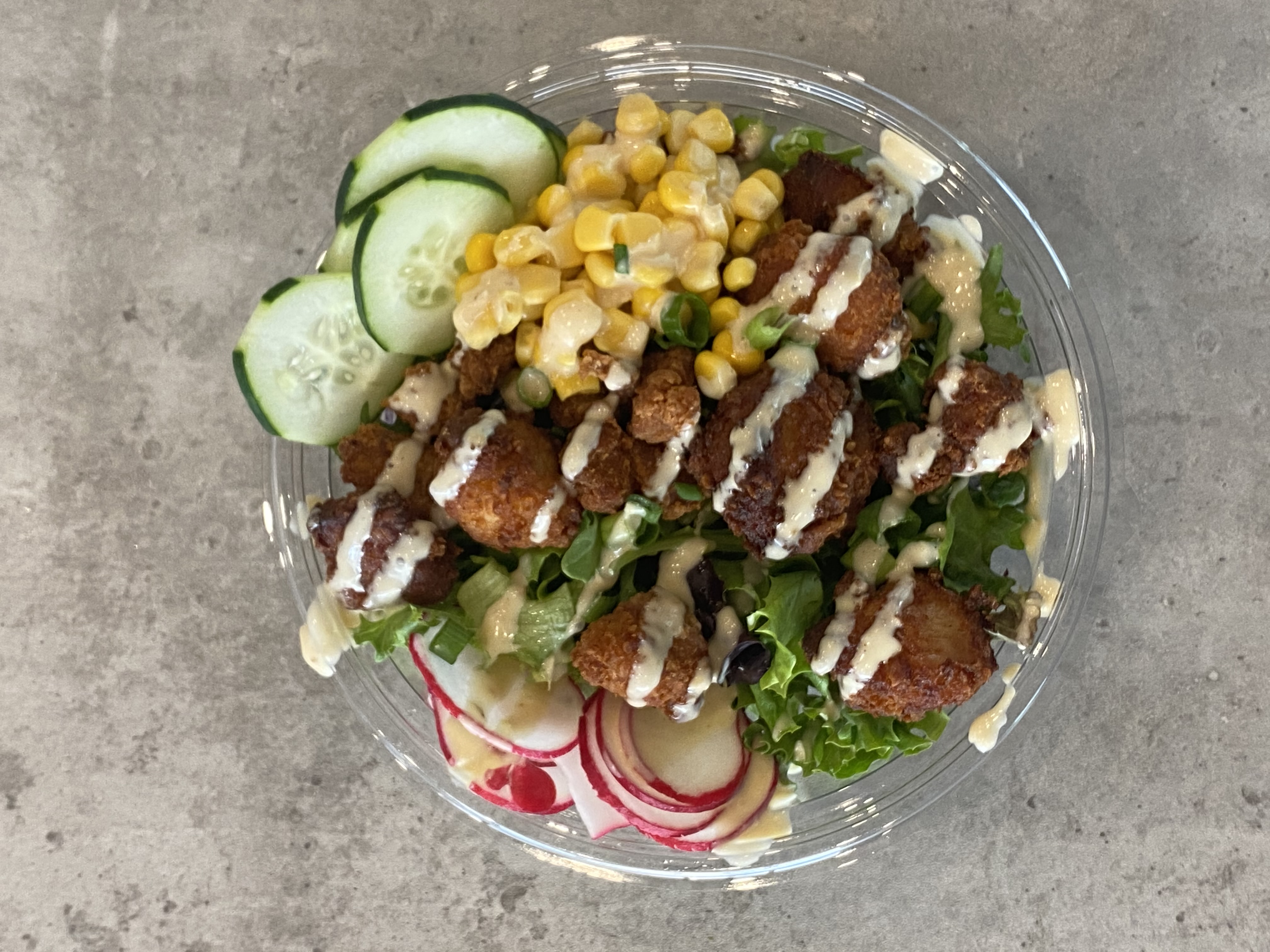 Order Crispy Chicken Salad food online from Poke Noke store, Folsom on bringmethat.com