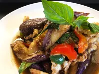 Order Chili Basil Eggplant food online from Kiinimm Thai Restaurant store, Rockville on bringmethat.com