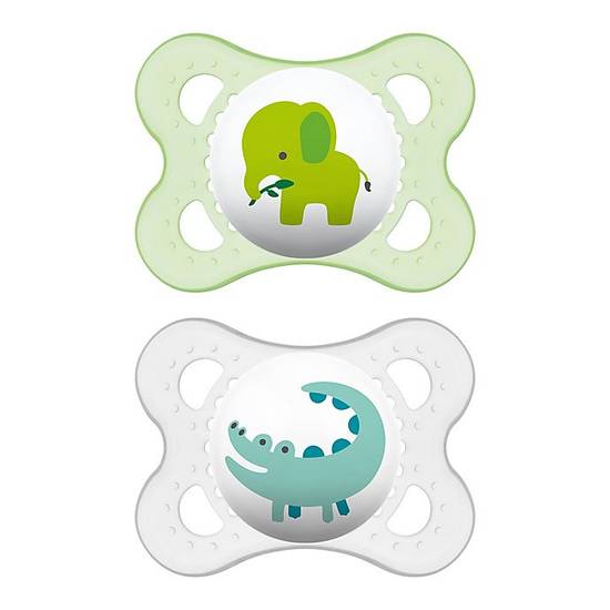 Order MAM Animals 0-6M 2-Pack Pacifiers in Yellow/Grey food online from Bed Bath & Beyond store, Lancaster on bringmethat.com