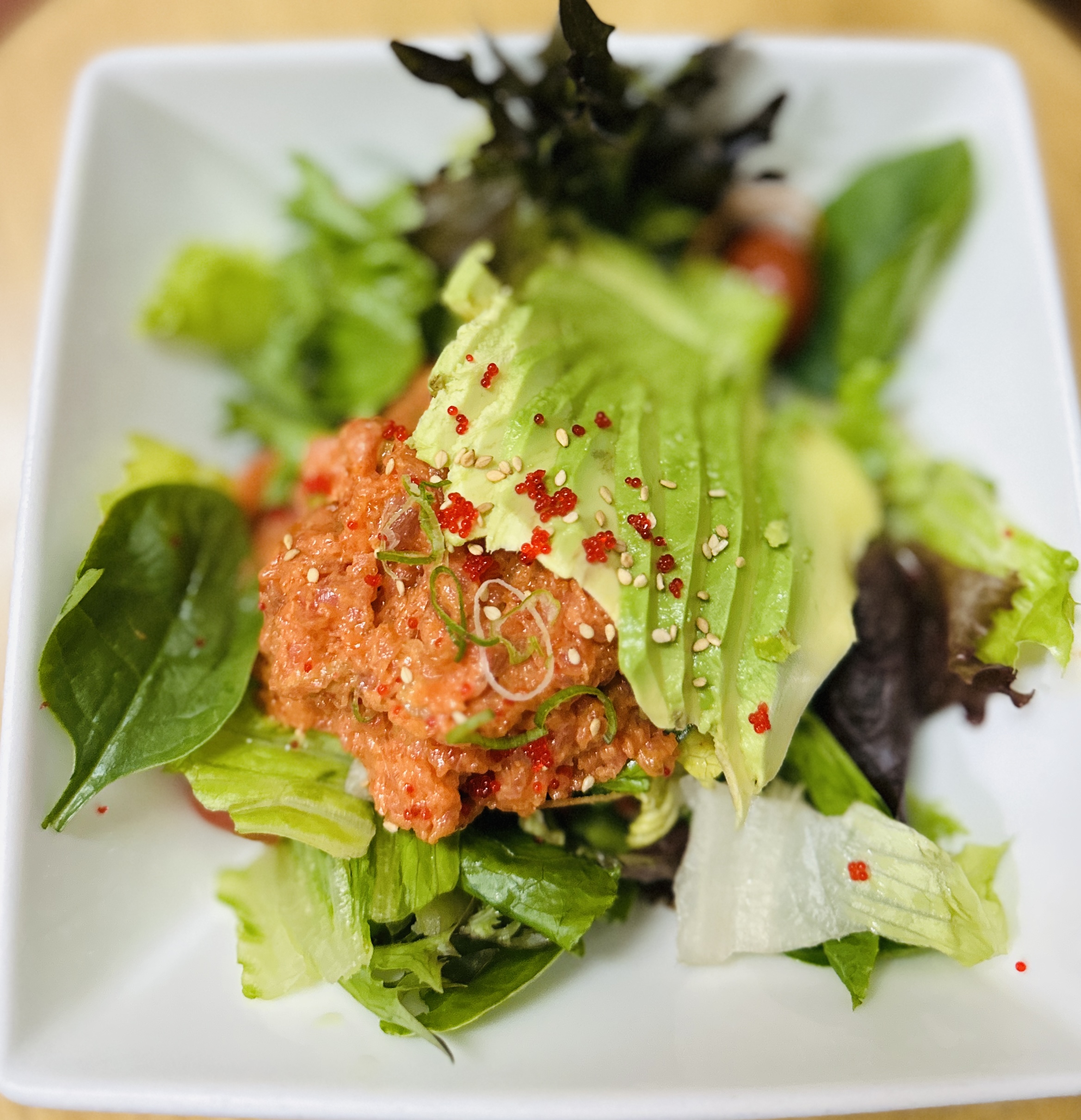 Order Spicy Tuna Avocado Salad food online from Mikaku store, New York on bringmethat.com