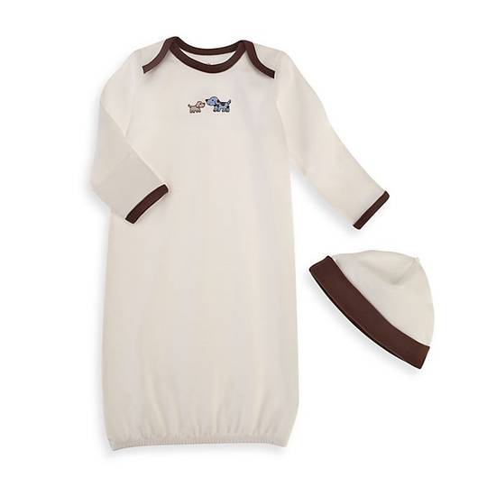 Order Little Me® Cute Puppies Gown in Ivory food online from Bed Bath & Beyond store, Lancaster on bringmethat.com