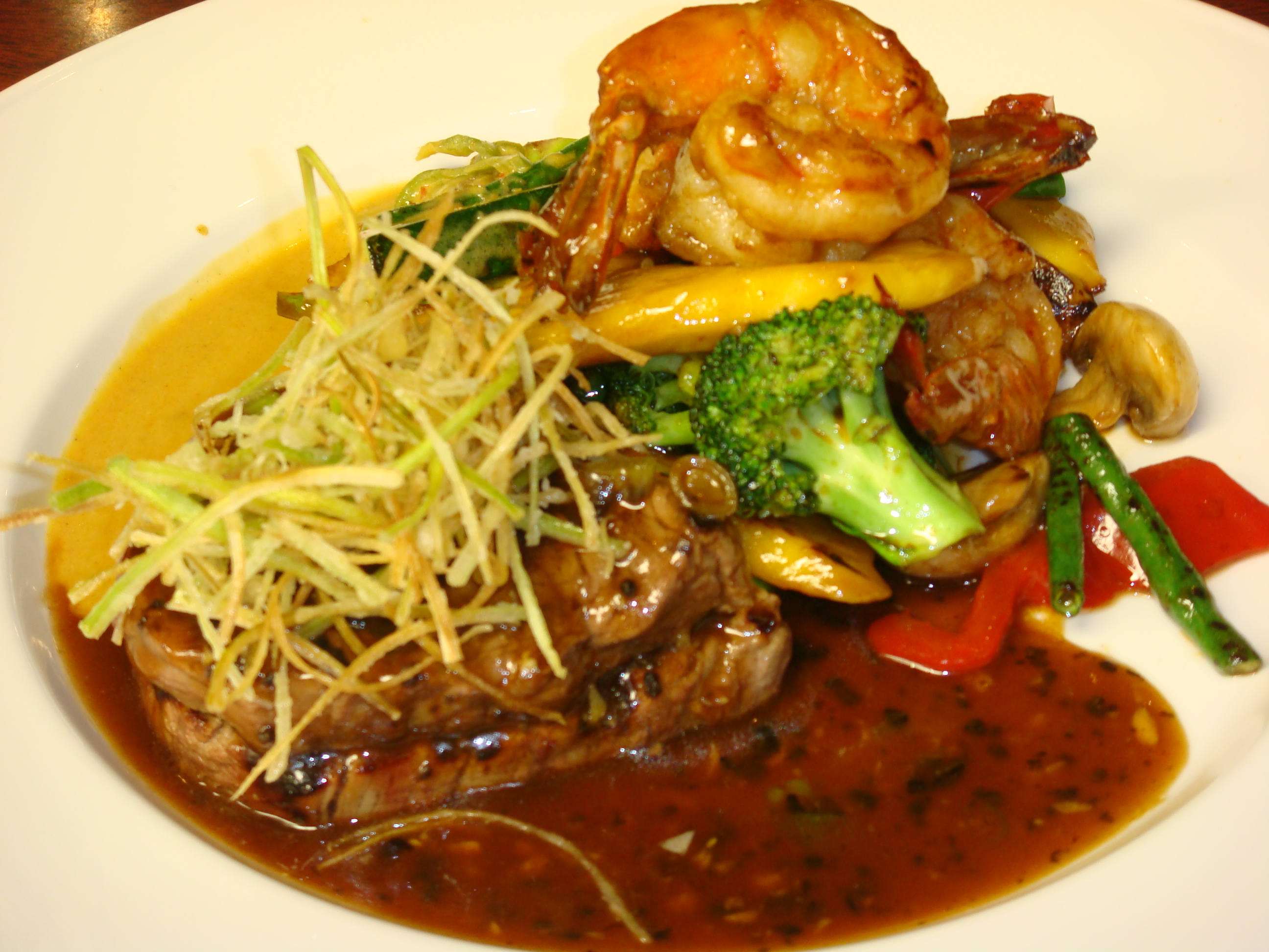 Order Grilled Filet Mignon with Gulf Shrimp food online from Fujiyama Mama store, Westfield on bringmethat.com