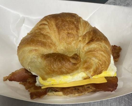 Order Bacon Croissant Sandwich food online from TJ's Donut Shop store, Weatherford on bringmethat.com