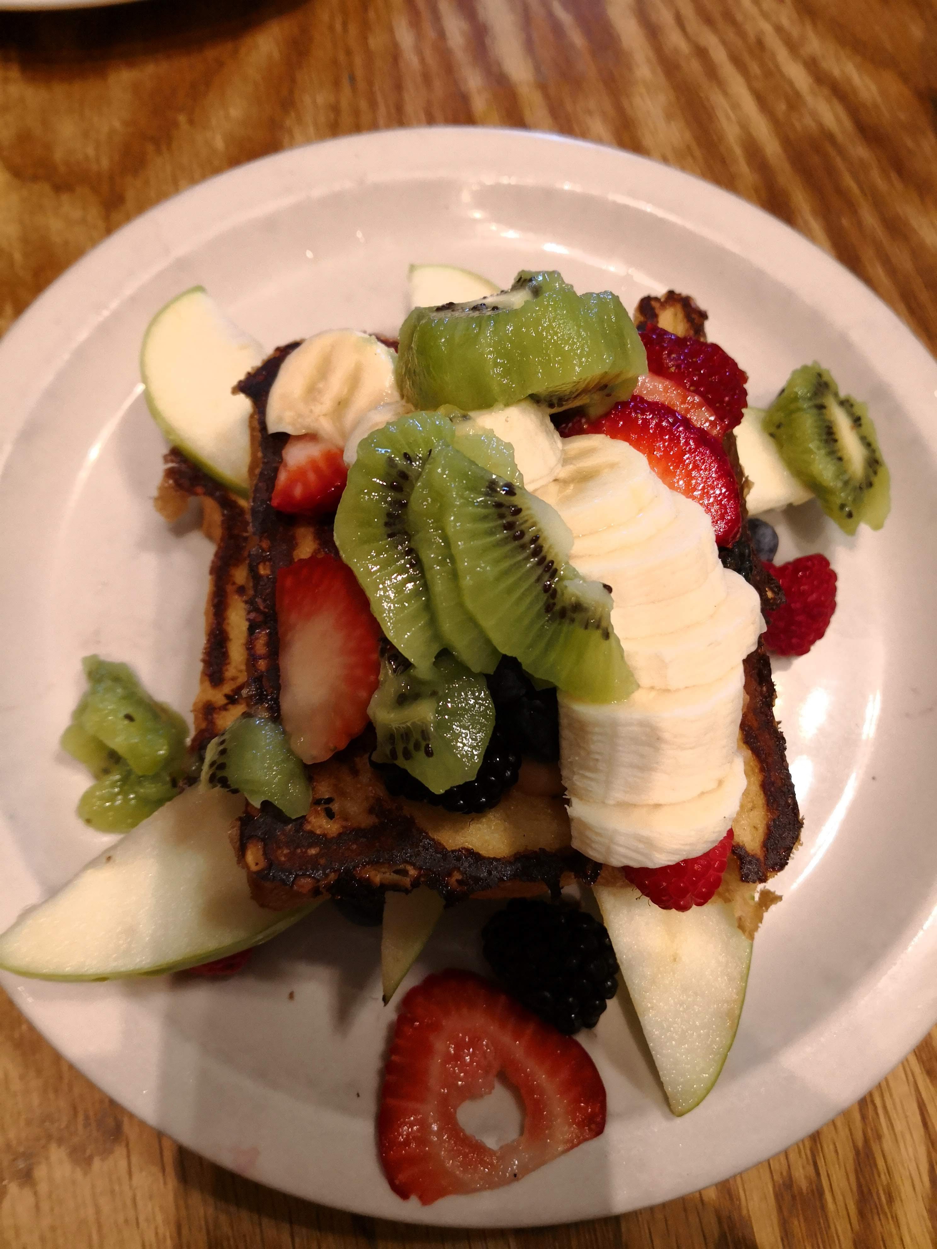 Order French Toast with 1 Fresh Fruit food online from Strawberry Place store, Nyack on bringmethat.com