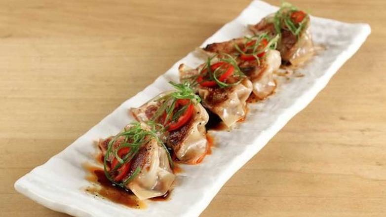 Order Prime Beef & Kimchi Dumplings, Soy Vinaigrette food online from Maggiano's - Old Orchard store, Skokie on bringmethat.com