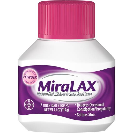 Order MiraLax Unflavored Laxative Powder (4.1 oz) food online from Rite Aid store, Mckinleyville on bringmethat.com