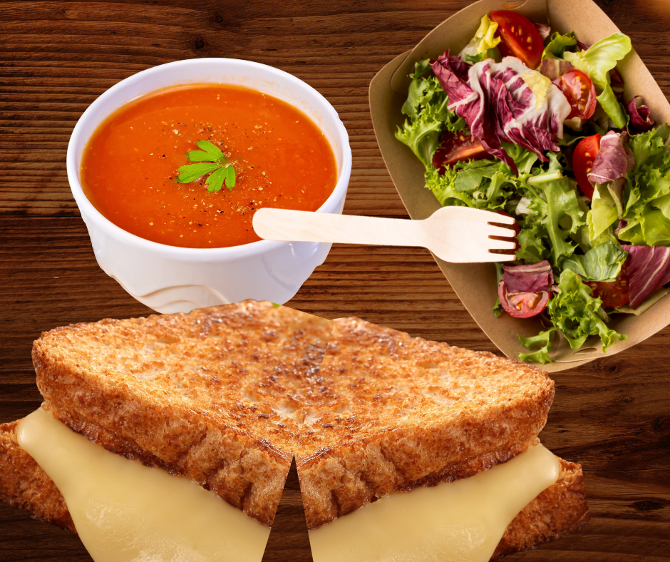 Order Grilled Cheese Sandwich, Cup of Soup, and Side Salad food online from Doug Deli store, Manassas on bringmethat.com