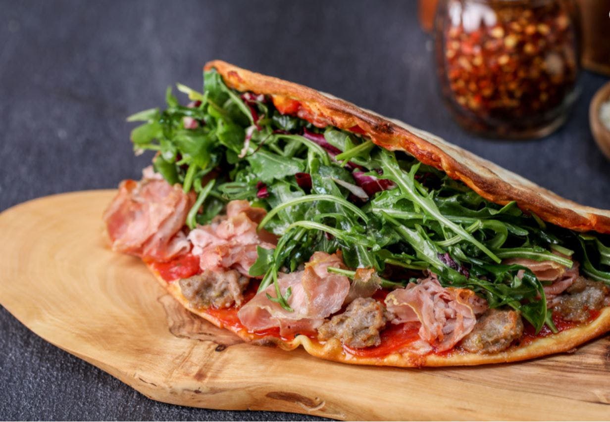 Order Whole Hog Piadina - Piadina food online from Patxi's Chicago Pizza store, San Francisco on bringmethat.com