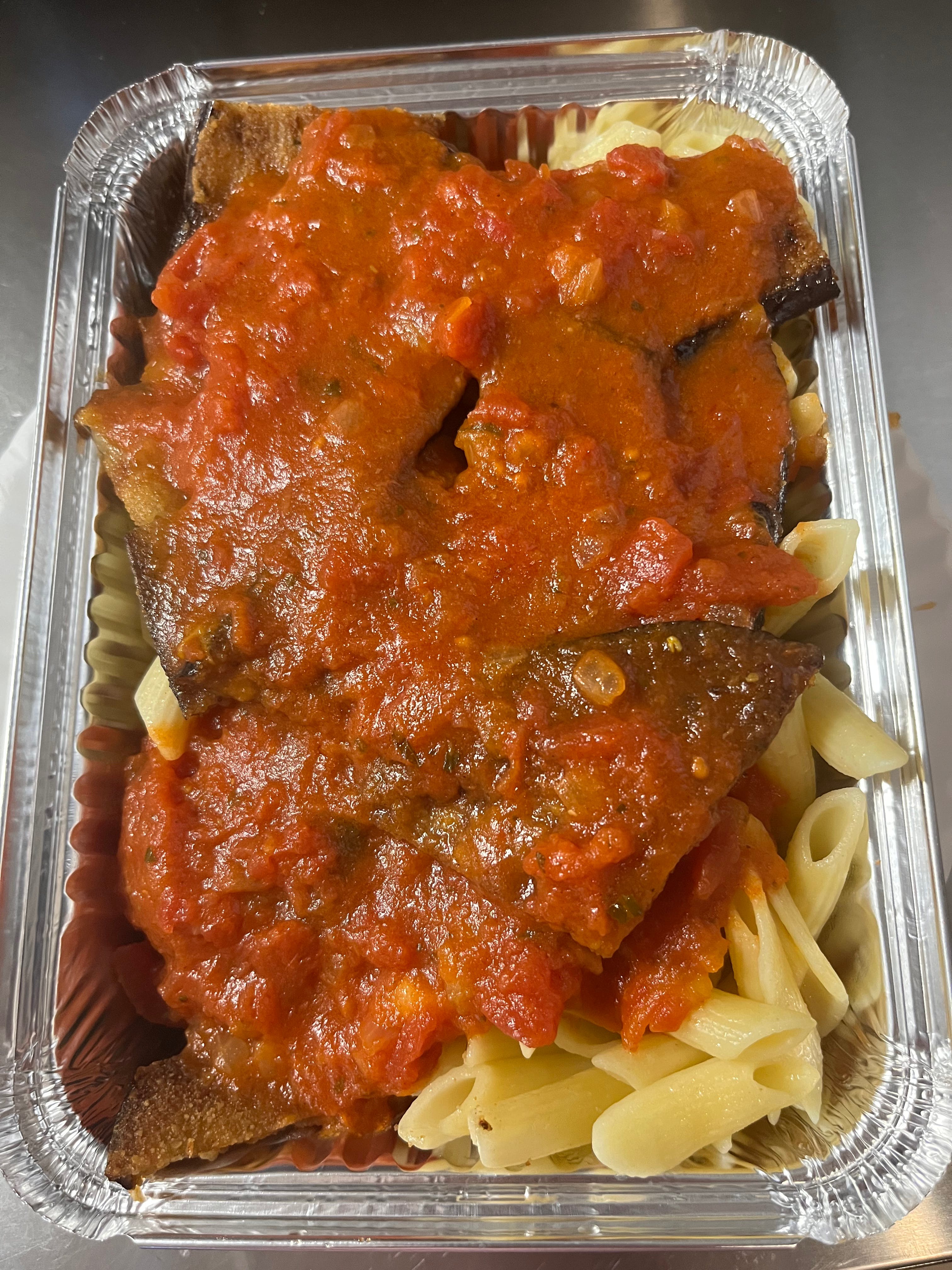 Order Pasta with Eggplant and marinara sauce - Pasta food online from Phillip's Roast Beef & Pizza store, Rowley on bringmethat.com