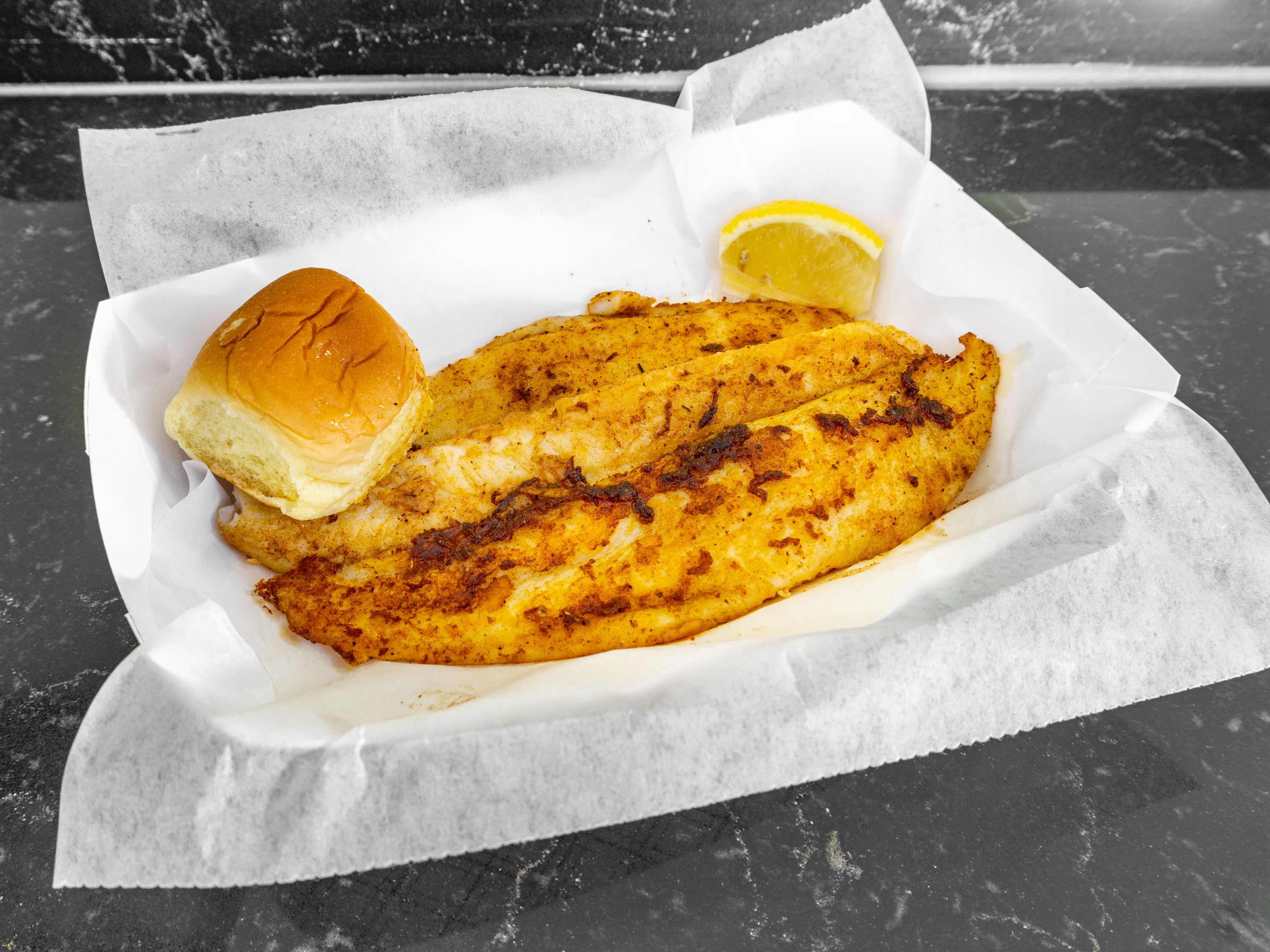 Order Catfish Dinner food online from Surf Up South Shore store, Chicago on bringmethat.com