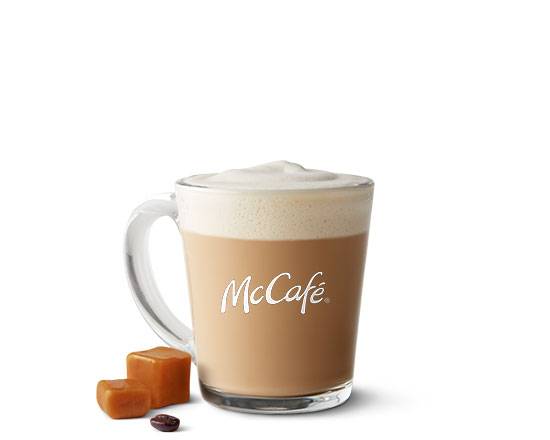 Order Medium Caramel Cappuccino food online from Mcdonald's® store, Burlington on bringmethat.com