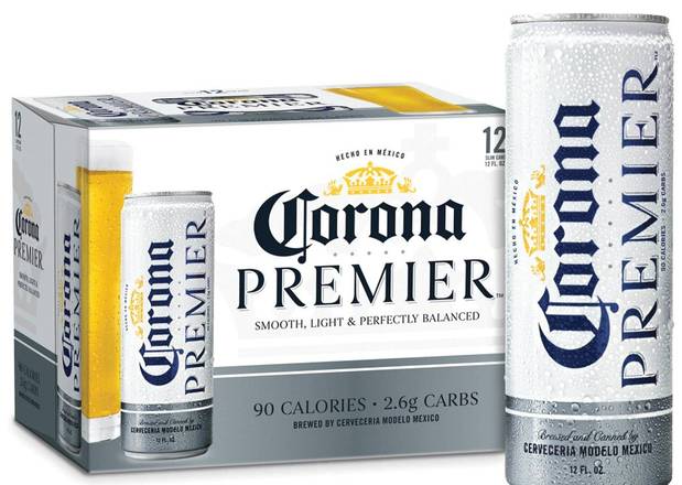 Order Corona Premier Mexican Import Beer, 12 pk 12 fl oz Cans, 4.0% ABV food online from Pacific Liquor Market store, Bell Gardens on bringmethat.com