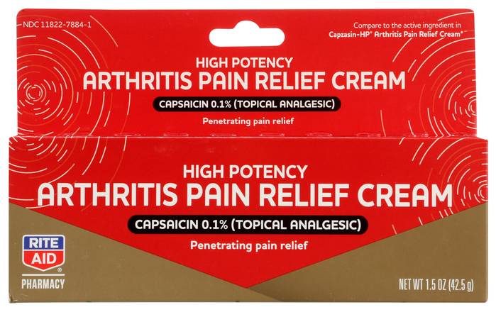 Order Rite Aid High Potency Arthritis Pain Relief Cream (1.5 oz) food online from Rite Aid store, Cortland on bringmethat.com