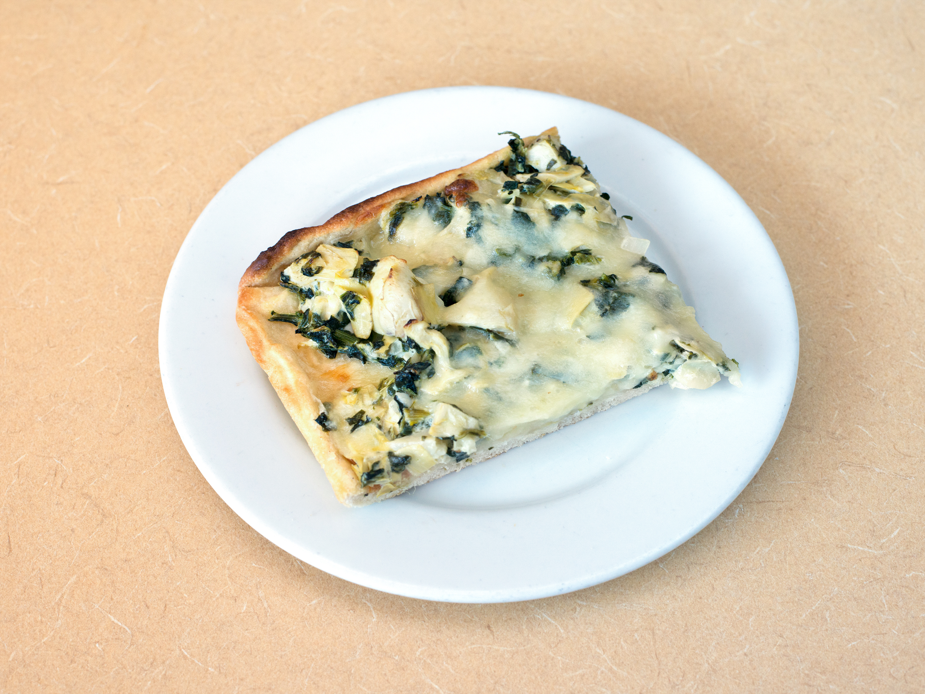 Order Artichoke and Spinach Pizza By The Slice food online from Crostini store, Massapequa on bringmethat.com