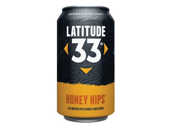 Order Latitude 33 Honey Hips Blonde - 6x 12oz Cans food online from Booze & Brews Liquor store, Burbank on bringmethat.com