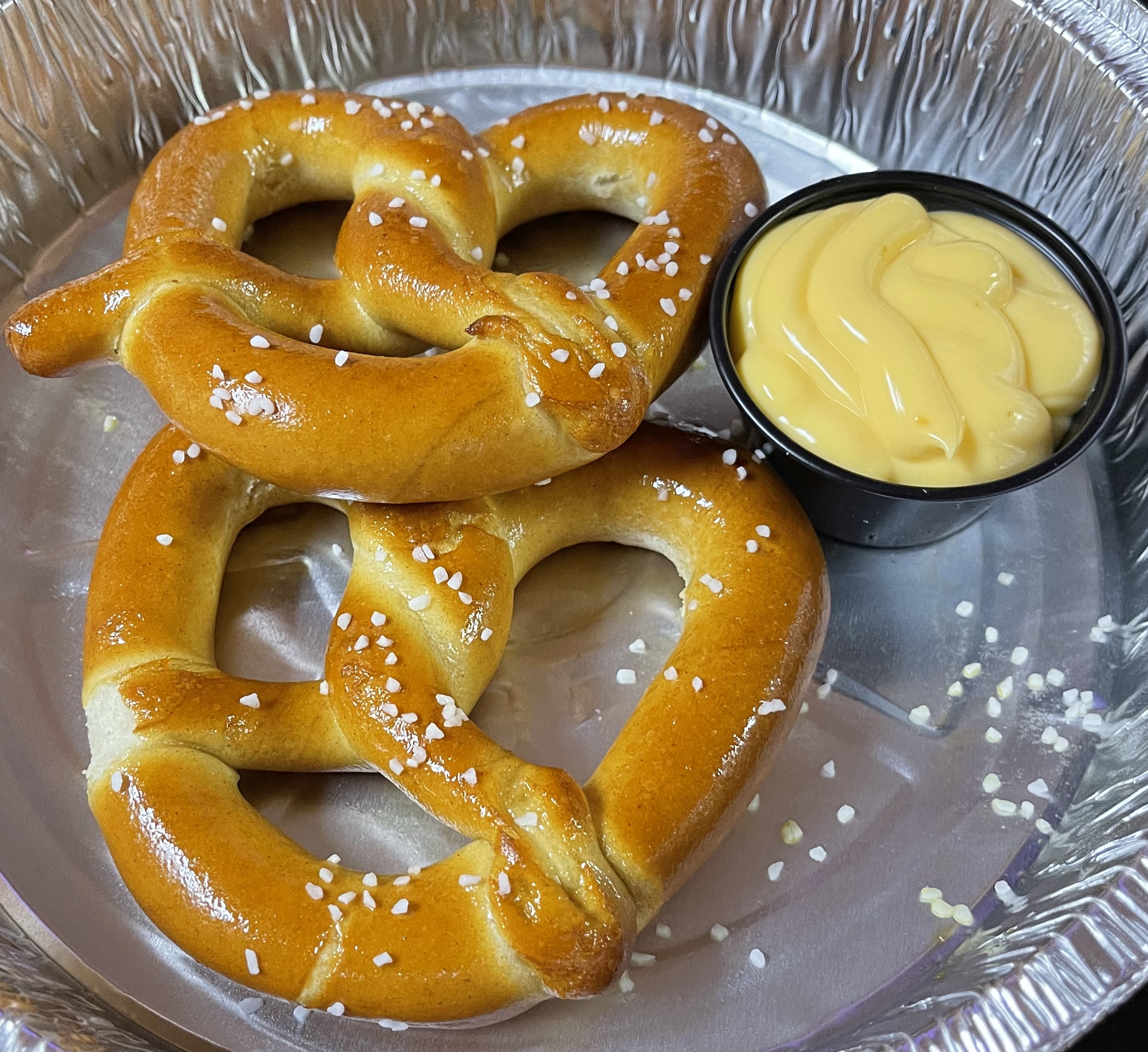 Order 2 Hot Pretzels with Cheese  food online from Muchies wit friends store, Camden on bringmethat.com