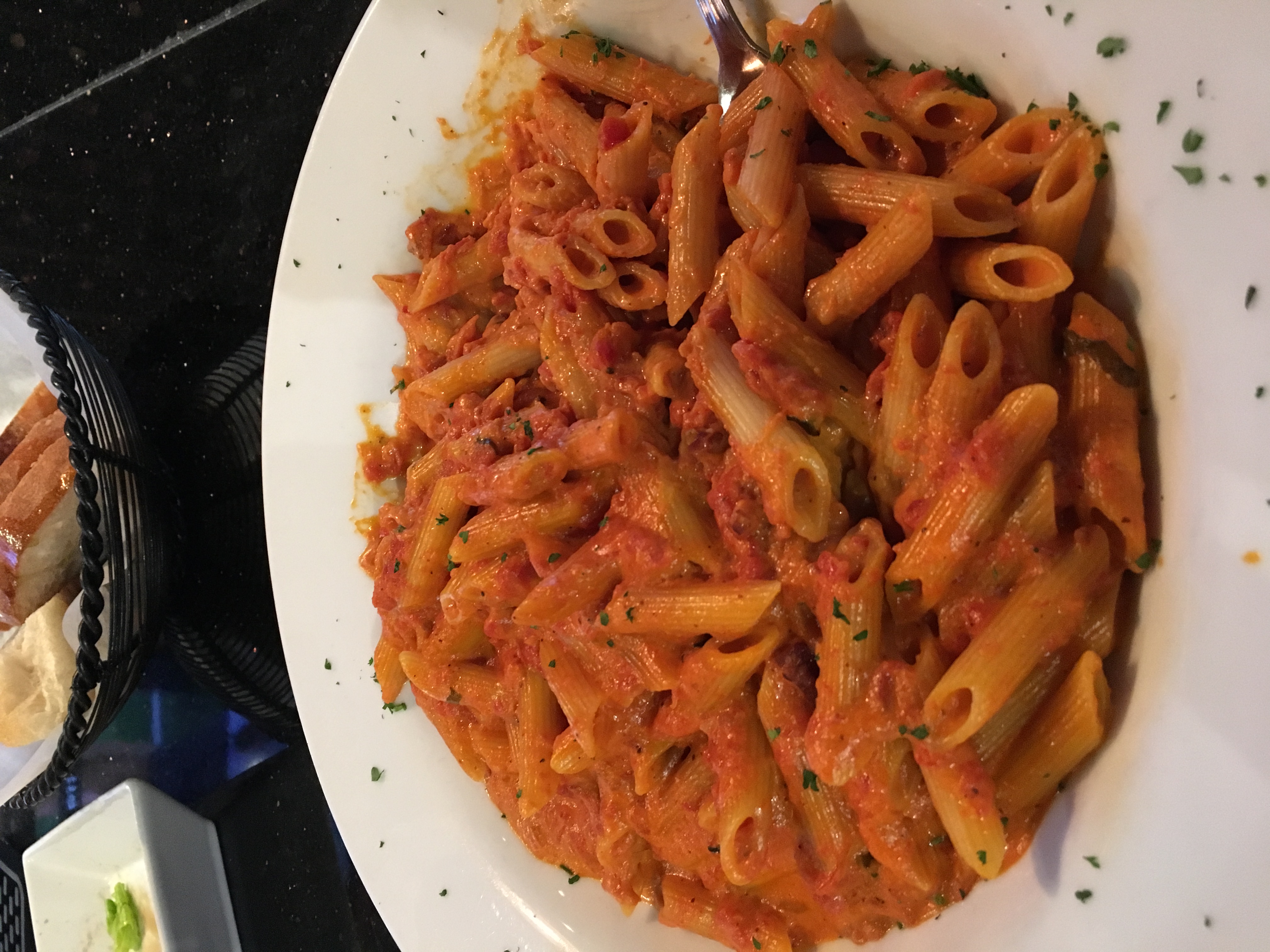 Order Penne with Vodka Sauce food online from La Mer Seafood store, Armonk on bringmethat.com