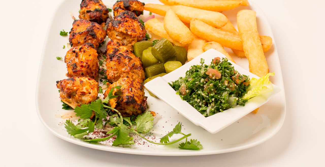 Order M5. Chicken Tika Kabob food online from Zamani Mediterranean Grill store, Spring on bringmethat.com