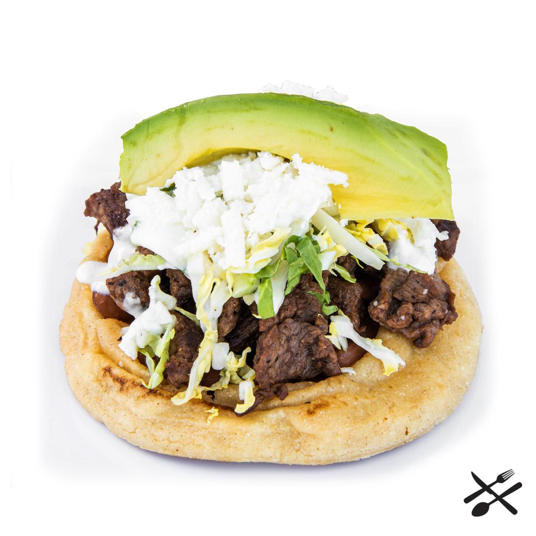 Order Asada Sope food online from Spanglish Kitchen store, Alhambra on bringmethat.com