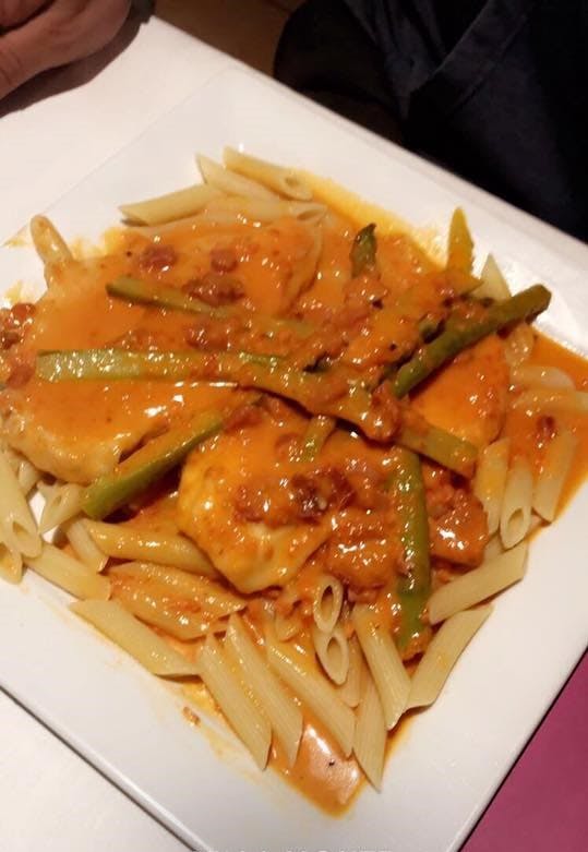Order Chicken Carnevale - Entree food online from Villa Monte store, Old Bethpage on bringmethat.com