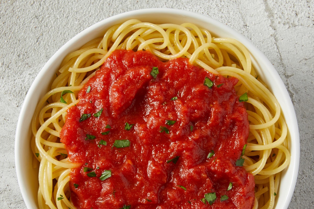 Order Spaghetti with Sauce food online from Sbarro store, Canton on bringmethat.com