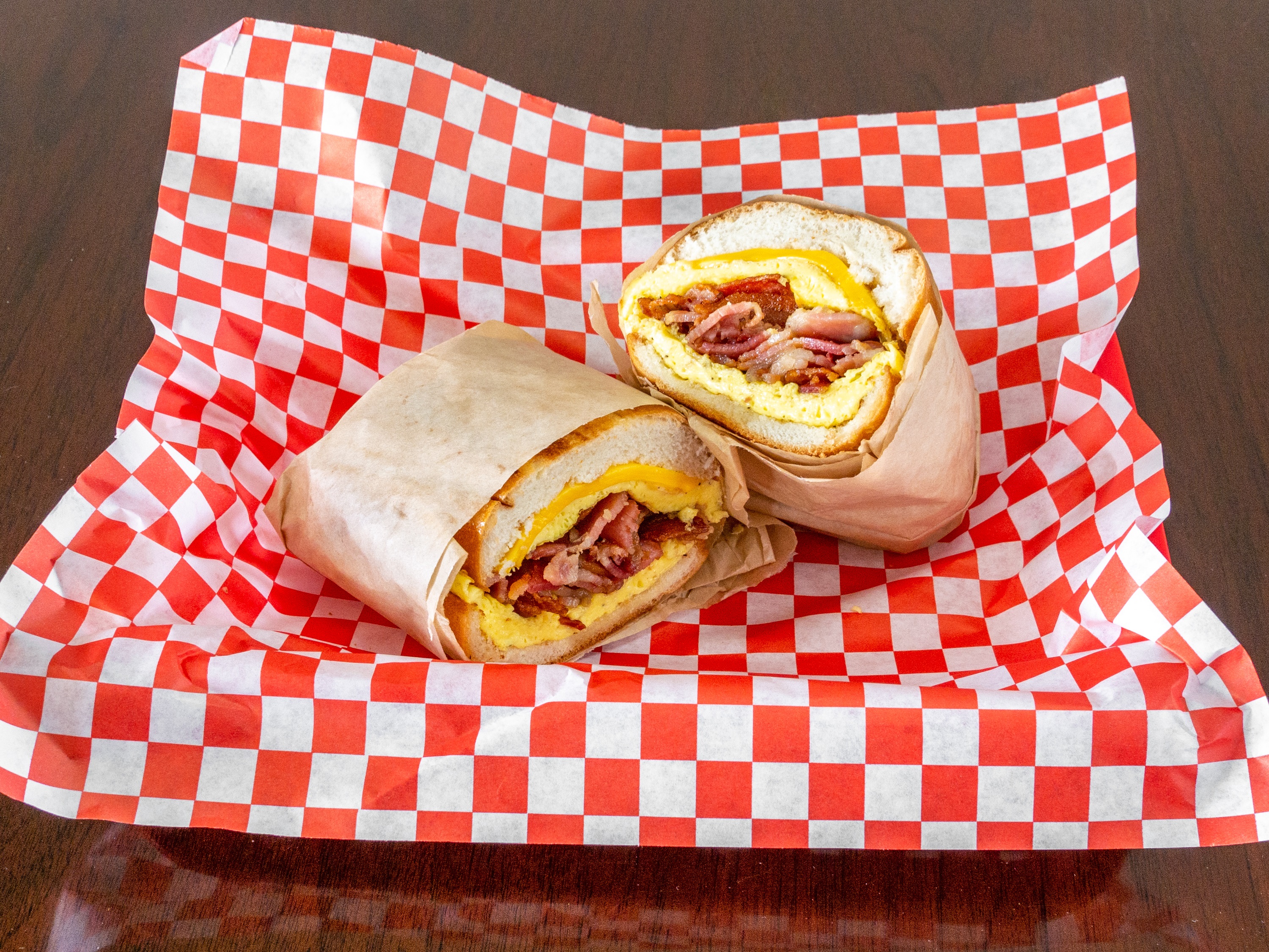 Order 1. Bacon & Cheese Sandwich food online from Robbie Sandwiches store, Capitola on bringmethat.com