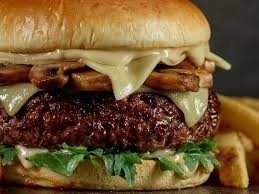 Order Mushroom Swiss Burger food online from Mrs. P and Me store, Mount Prospect on bringmethat.com