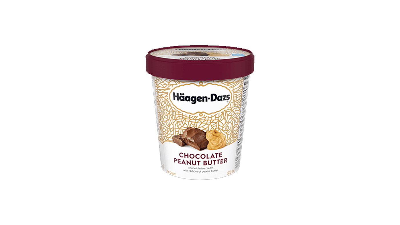Order Haagen-Dazs Chocolate Peanut Butter Pint food online from Chevron Extramile store, Fountain Valley on bringmethat.com