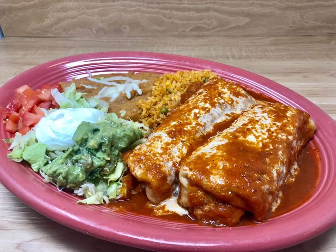 Order Chimichangas (chicken or ground beef) food online from Chiapas Mexican Grill store, Centerville on bringmethat.com